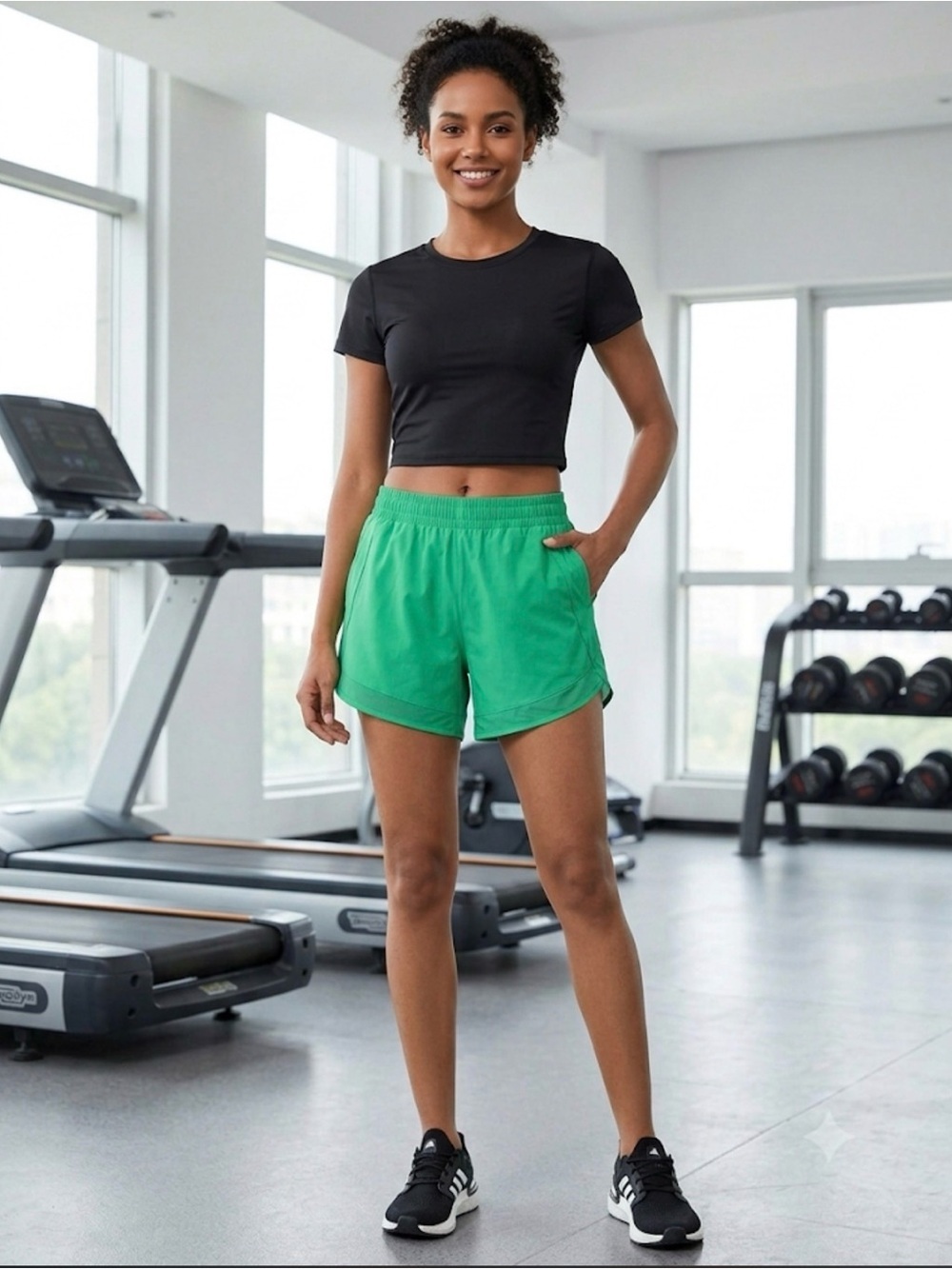 Athleta Green Athletic Running Shorts